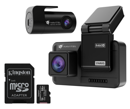 Kamera samochodowa Navitel R460 Dual 2K/2"/160 + karta 64GB